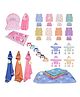 Kwitchy 56 in 1 New Born Baby Complete Daily Items Combo -Pink