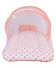 Toddylon New Born Baby Mattress with Mosquito Net Bedding Set - Orange
