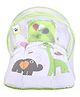 Toddylon Baby Bed New Born Mattress with Mosquito Net & Pillow - Green