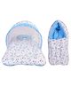 Toddylon Baby Bedding Set New Born Mosquito Net Bed & Sleeping Bag Combo - Blue