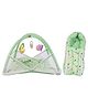Toddylon New Born Baby Bedding Set Mattress with Mosquito Net & Sleeping Bag Combo - Green