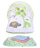 Toddylon Baby Bedding Set Mattress with Net & Nappy Changing Mats  -  Green