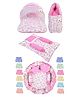 Toddylon New Born Bedding Set Combo & Baby Cloth Nappies - Pink