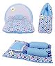 Toddylon New Born Baby Bedding Set Mosquito Net Bed Sleeping Bag & Gaddi Set - Blue