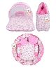 Toddylon Baby Bedding for New Born Mattress with Mosquito Net Sleeping Bag & Baby Nest Bed - Pink
