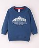 Pink Rabbit Looper Full Sleeves Sweatshirt Text Print - Blue