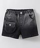 Kookie Kids Denim Washed Shorts - Black