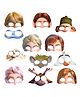 Zyozi 12 Pcs Frozen Birthday Party Favors Frozen Masks for Kids Frozen Paper Masks Multicolor