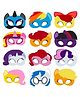 ZYOZI PONI Theme Birthday Masks, PONI Theme Masks for Kids, Multicolor-Pack Of 12