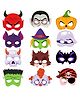 ZYOZI Halloween Theme Birthday Masks  Halloween Theme MasksMulticolor - Pack Of 12