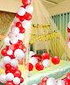 Zyozi Birthday Decorations Set Tent Birthday Decorations  Red and White - Pack Of 32