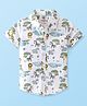 Babyhug 100% Cotton Woven Half Sleeve Regular Collar Animal Print Shirt - White