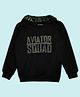 Pantaloons Junior Full Sleeves Placement Text Printed Hooded  Sweatshirt -  Black