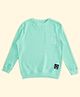 Pantaloons Junior Full Sleeves Solid Ribbed Cotton Sweatshirt - Mint Green