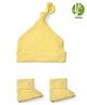 Softsens Bamboo Knotted Beanie Cap With Booties - Pineapple Yellow