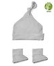 Softsens Bamboo Knotted Beanie Cap With Booties - Grey