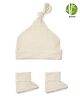 Softsens Bamboo Knotted Beanie Cap With Booties - Butter Cream