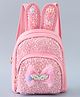 Babyhug Fashion Backpack with Bunny Design & Bow Applique - Pink