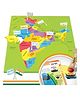 Imagimake Mapology India Map Puzzle with Flash Card Multicoloured- 25 Puzzle Pieces and 31 Cards