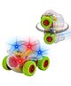 WISHKEY Plastic Gear Airplane Toy for Kids, Push and Go Toy Airplane with Lights, Friction Powered Vehicle Toy for Kids, Unique Gear Design, Multicolor, (Pack of 2)