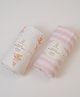 Baby Jalebi Ballerina Bear Organic Muslin Swaddle Set of 2 - Pink