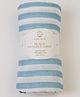 Baby Jalebi Blue Stripes Organic Muslin Swaddle - Blue
