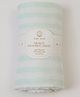 Baby Jalebi Aqua stripes Organic Muslin Swaddle - Light Blue