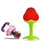 Chinmay Kids Baby Fruit Shape Teether & Soother Soft Stick Dental Care BPA- Free Pack of 2 Teether - Red Pink