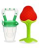 Chinmay Kids Baby Fruit Shape Teether & Soother Soft Stick Dental Care BPA- Free Pack of 2 Teether - Red Green