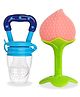 Chinmay Kids Baby Fruit Shape Teether & Soother Soft Stick Dental Care BPA- Free Pack of 2 Teether - Light Pink Blue
