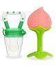 Chinmay Kids Baby Fruit Shape Teether & Soother Soft Stick Dental Care BPA- Free Pack of 2 Teether - Light Pink Green
