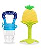 Chinmay Kids Baby Fruit Shape Teether & Soother Soft Stick Dental Care BPA- Free Pack of 2 Teether - Yellow Blue
