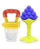 Chinmay Kids Baby Fruit Shape Teether & Soother Soft Stick Dental Care BPA- Free Pack of 2 Teether  - Light Blue Yellow