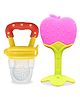 Chinmay Kids Baby Fruit Shape Teether & Soother Soft Stick Dental Care BPA- Free Pack of 2 Teether  - Pink Yellow