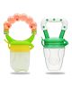 Chinmay Kids New Born Baby Pacifier With Rattle Handle Silicone Safe Fresh Fruit Feeder Soother (Green, Light Green)