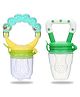 Chinmay Kids New Born Baby Pacifier With Rattle Handle Silicone Safe Fresh Fruit Feeder Soother (Yellow, Green)