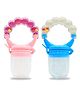 Chinmay Kids Baby Pacifier New Born With Rattle Handle Silicone Fresh Fruit Safe Kids Soother (Pink, Blue)