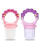 Chinmay Kids Baby Pacifier New Born With Rattle Handle Silicone Fresh Fruit Safe Kids Soother (Pink, Purple)