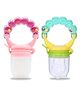 Chinmay Kids Baby Pacifier New Born With Rattle Handle Silicone Fresh Fruit Safe Kids Soother (Pink, Yellow)