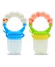 Chinmay Kids Baby Pacifier New Born With Rattle Handle Silicone Fresh Fruit Safe Kids Soother (Blue, Green)