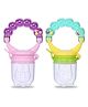 Chinmay Kids Baby Pacifier New Born With Rattle Handle Silicone Fresh Fruit Safe Kids Soother (Yellow, Purple)