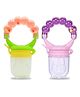Chinmay Kids Baby Pacifier New Born With Rattle Handle Silicone Fresh Fruit Safe Kids Soother (Green, Purple)