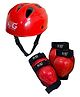 AXG New Goal 3 In 1 Premium Latest Design Adjustable Multipurpose Cycling / Skating Kit (Red)