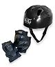 AXG New Goal 3 In 1 Premium Latest Design Adjustable Multipurpose Cycling / Skating Kit (Black)