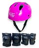 AXG New Goal 3 In 1 Premium Latest Design Adjustable Multipurpose Cycling Skating Kit (Pink)