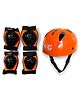 AXG New Goal 3 In 1 Premium Latest Design Adjustable Multipurpose Cycling Skating Kit (Orange)