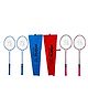 Airic Stylish Xtreme Double Shaft Set of 4 with cover for leisure purpose Badminton Kit (Multicolor)