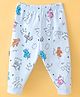 Child World Interlock Full Length Lounge Pants With Aeroplane Print - Blue