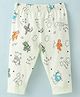 Child World Interlock Full Length Lounge Pants With Aeroplane Print - Green