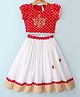 Babyhug Half Sleeves Pattu Pavada Choli & Lehenga with Floral Embroidery - Red